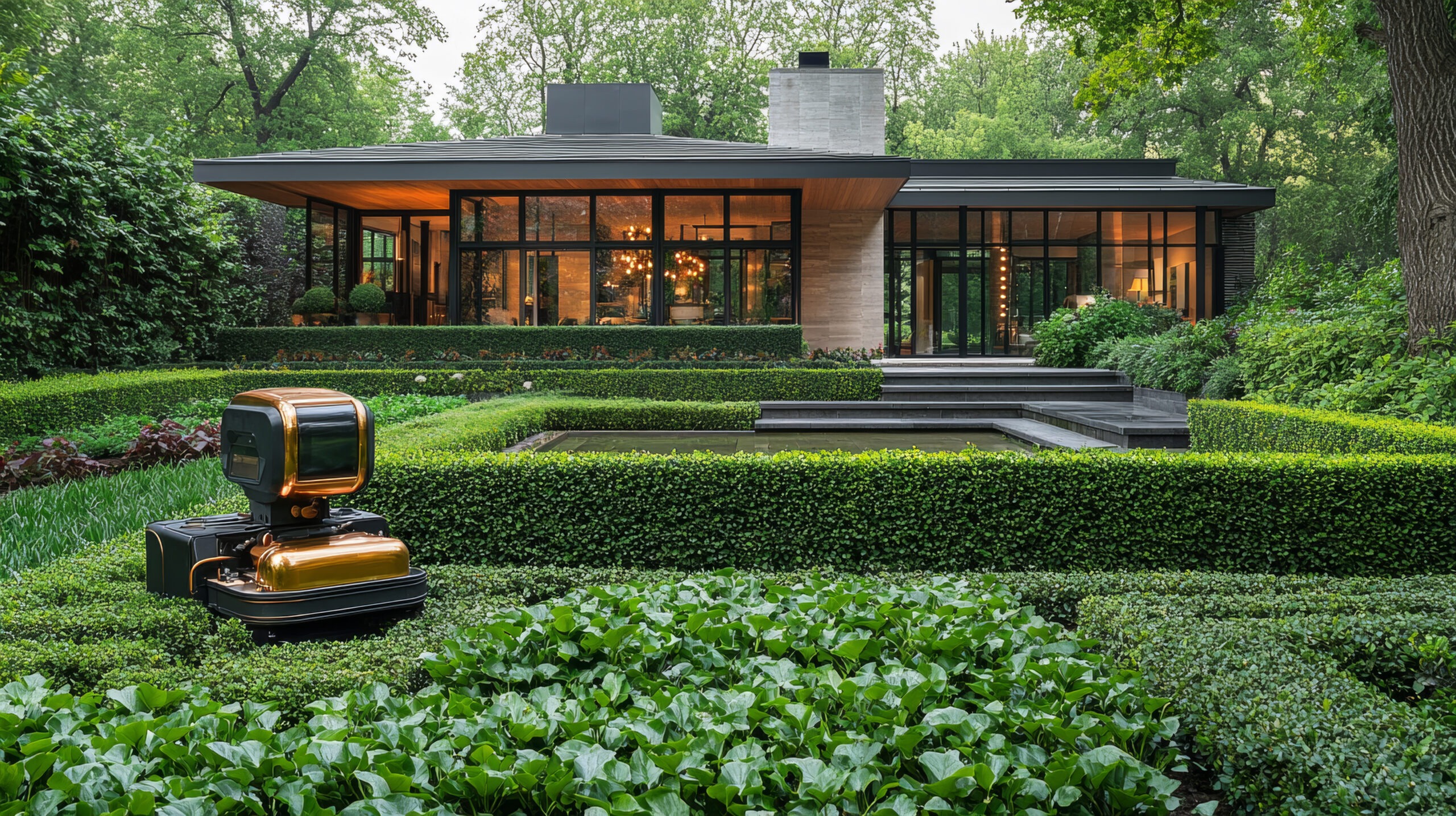 Modern home landscape design